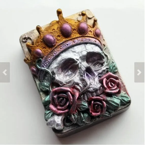 Мыло с черепом череп розами Коронованная форма для мыла силиконовая украшения