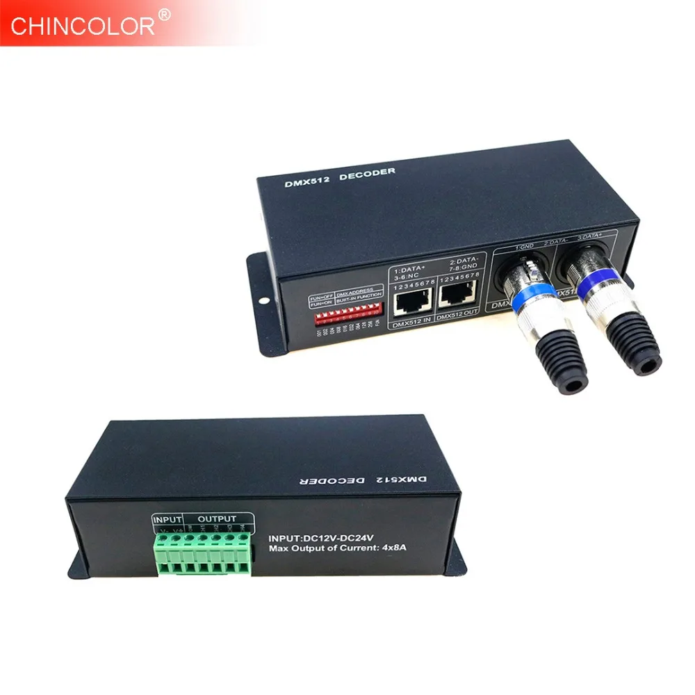 

Декодер DMX 512, светодиодный контроллер, 4 канала, цвет черный