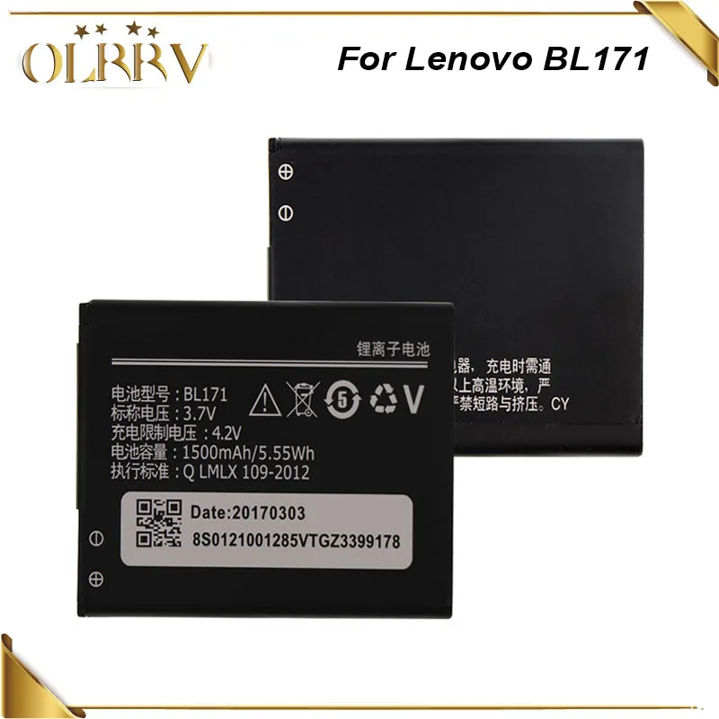 OLRRV 1500 мА/ч BL171 для Lenovo A356 A368 A390 A376 A370E A500 A60 A65 A319 батарея аккумуляторов высокого