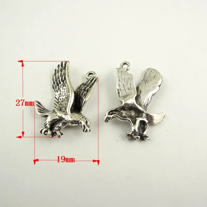 25 шт./упак. модные красивые Античные Подвески в виде орла винтажное ожерелье 27x19