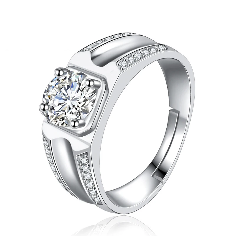 Hapiship 925 2019 серебро для мужчин Jewelry личность CZ открытие камень кольцо модные