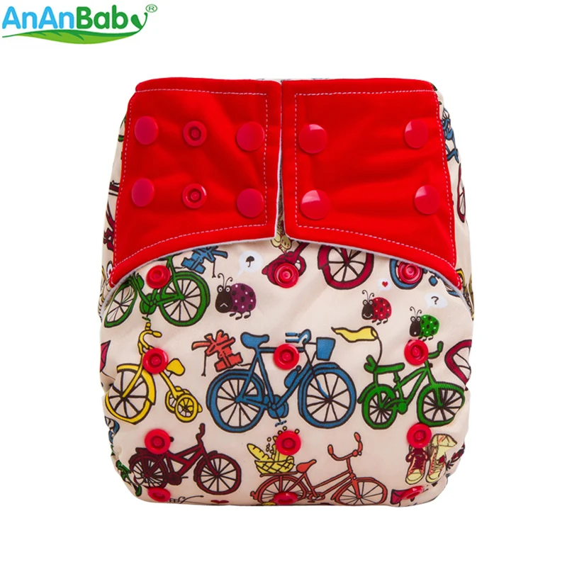 2017 Новый дизайн Ananbaby! Экологичные тканевые подгузники многоразовые для