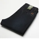 Джинсы ICPANS мужские стрейчевые, повседневные тонкие брюки из денима, прямые штаны в деловом стиле, черные, большие размеры 40 42 44, на лето