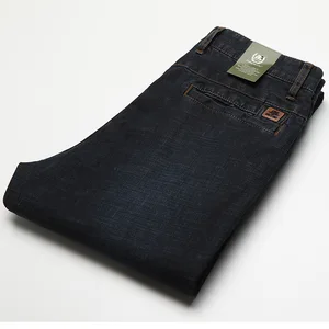 Джинсы ICPANS мужские стрейчевые, повседневные тонкие брюки из денима, прямые штаны в деловом стиле, черные, большие размеры 40 42 44, на лето