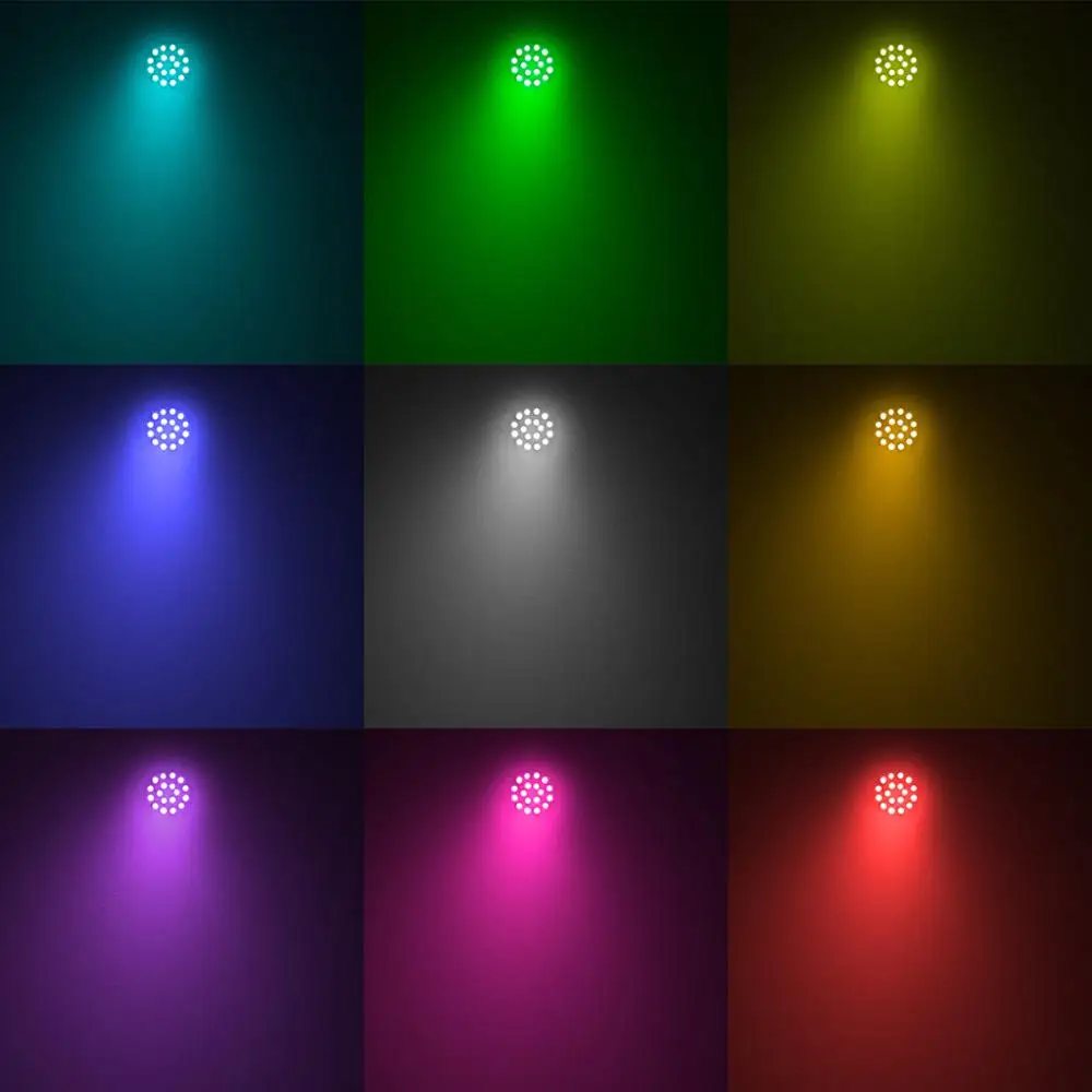 2шт 18x15 Вт Светодиодный светильник DMX 512 RGBWA 5в1 звуковой активный PAR64 сценический