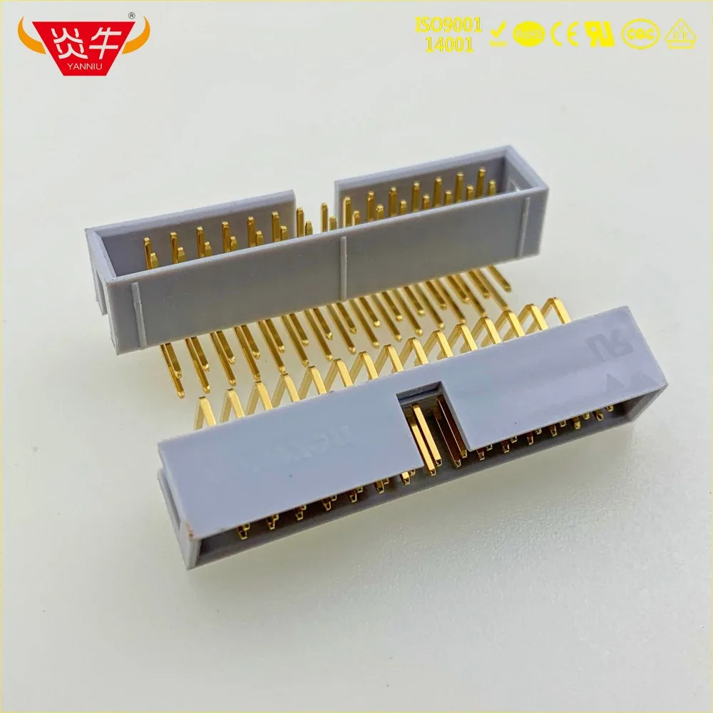 DC3 30P серый белый 30PIN IDC гнездо коробка 2 54 мм шаг заголовок правый угол соединитель