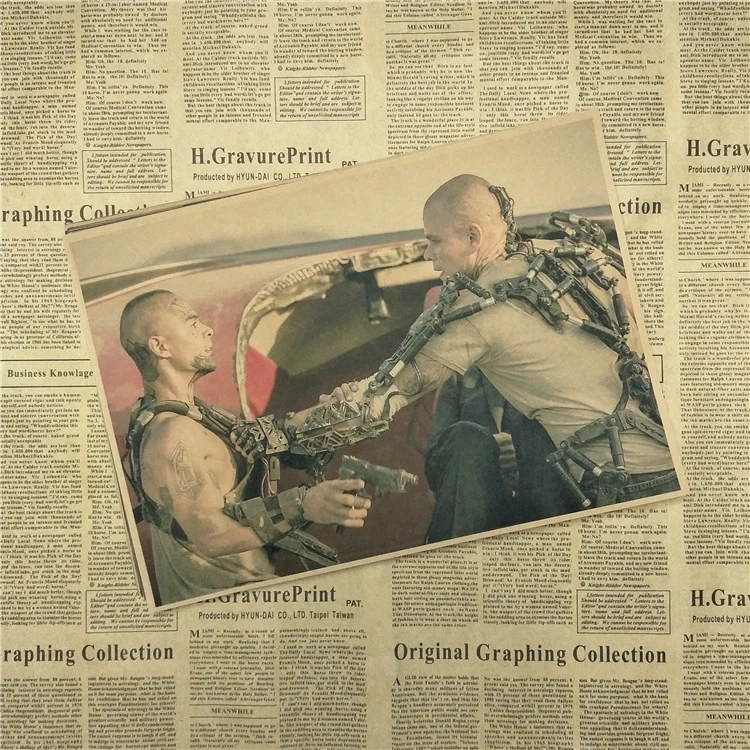 Постер из крафт бумаги Elysium с классическим фильмом декоративные картины на стену