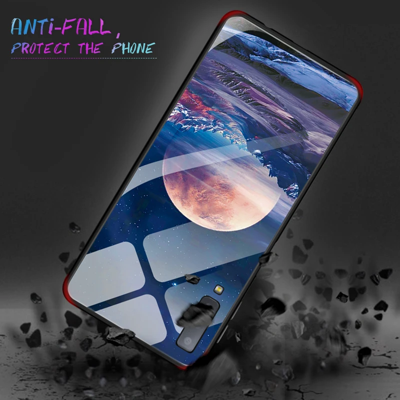 Чехол из закаленного стекла для samsung Galaxy A70, с узором, Бампер для samsung A50 A30 A20 A10, жесткая задняя защитная крышка для A7, чехол