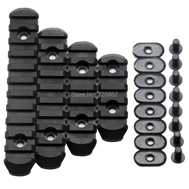 

Tactical Airsoft Polymer 20mm Picatinny Rail for MOE Handguard Laser Scope Hunting Accessories Pack of 4 Pcs Free Shipping