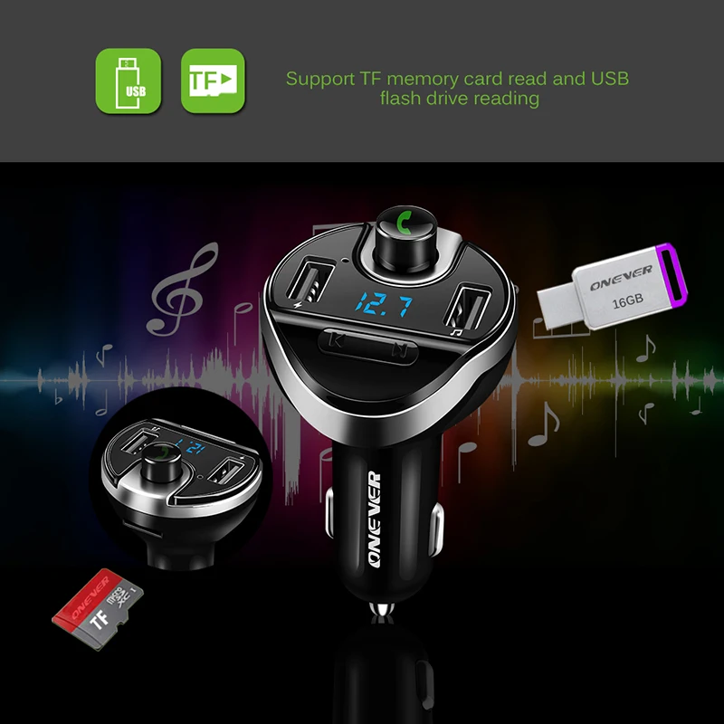 FM передатчик Bluetooth Беспроводной fm-модулятор радио Hands Free Car Kit MP3 аудио плеер с USB