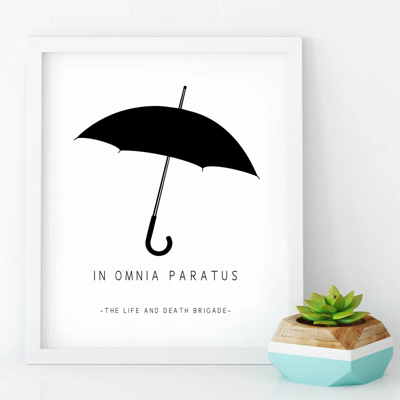 В Paratus Wall Art Печать на холсте Гилмор Зонтик для девочек художественный плакат