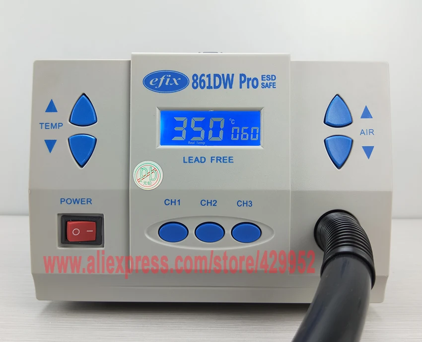 Efix 861DW Pro наладочная SMD паяльная станция горячего воздуха AC 110 В 220 1000 Вт Тепловая