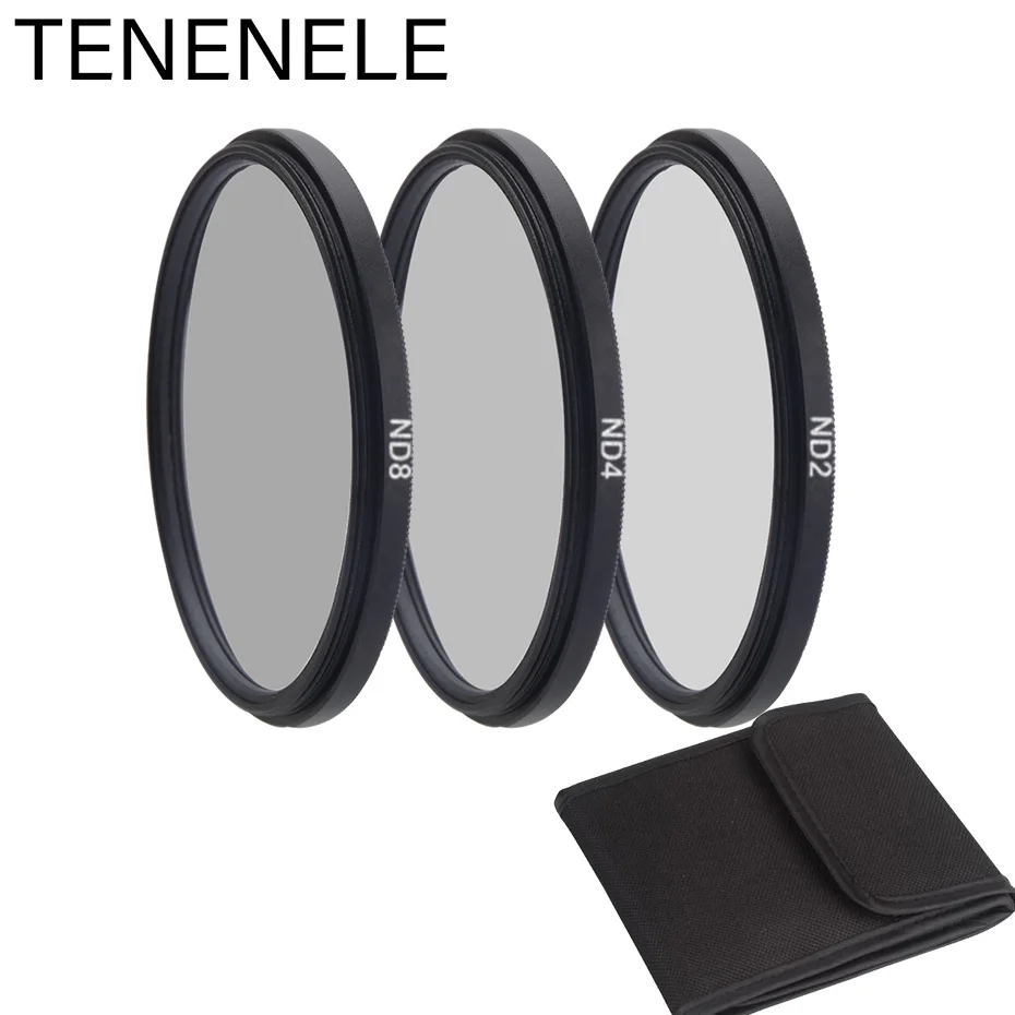 Фильтр для камеры TENENELE нейтральной плотности ND 2 4 8 фильтры 37 40 5 43 46 49 52 55 58 62 67 72 77 82