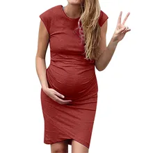 Платье для беременных без рукавов выше колена|Платья|