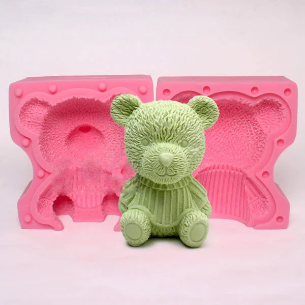 Силиконовые муссы формы для торта 3D плюшевый мишка шоколадная форма силиконовая