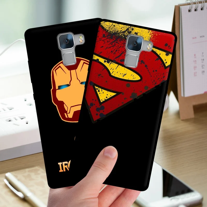mosirui for Huawei Honor 7 case Silicone Cover soft shell Back in fitted phone Marvel Comics Spider Iron Thor Man |