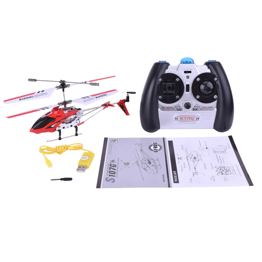 Оригинальный 3-канальный мини-вертолет Syma S107G с корпусом из сплава и гироскопом
