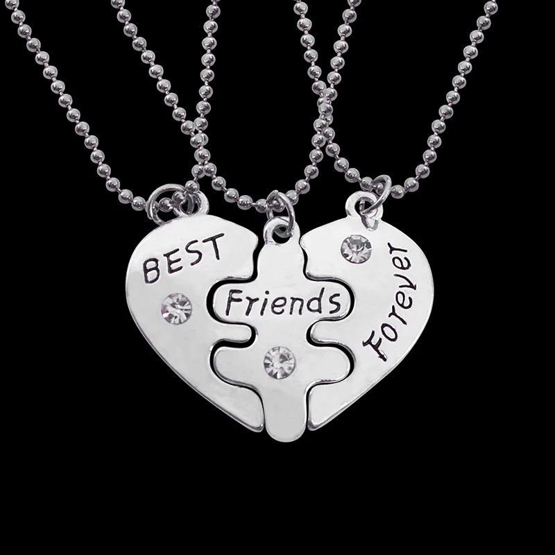 Fashion Jewelry Letters Best Friends Forever Friendship Necklace Undertale BFF Necklaces &amp Pendants 3Pc/Set | Украшения и