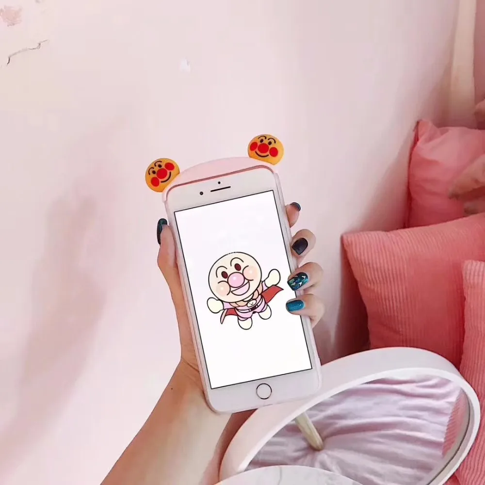 ZMASI 3D Baikinman уха чехол для телефона iPhone X Чехлы 6/6 S 7 8 плюс крышка сумки гладкой anpanman