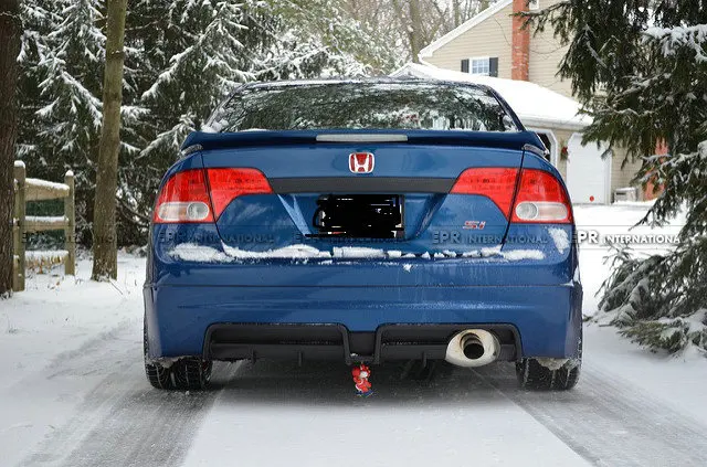 Автомобильный Стайлинг из углеродного волокна Mugen задний диффузор для Honda 8th Gen Civic