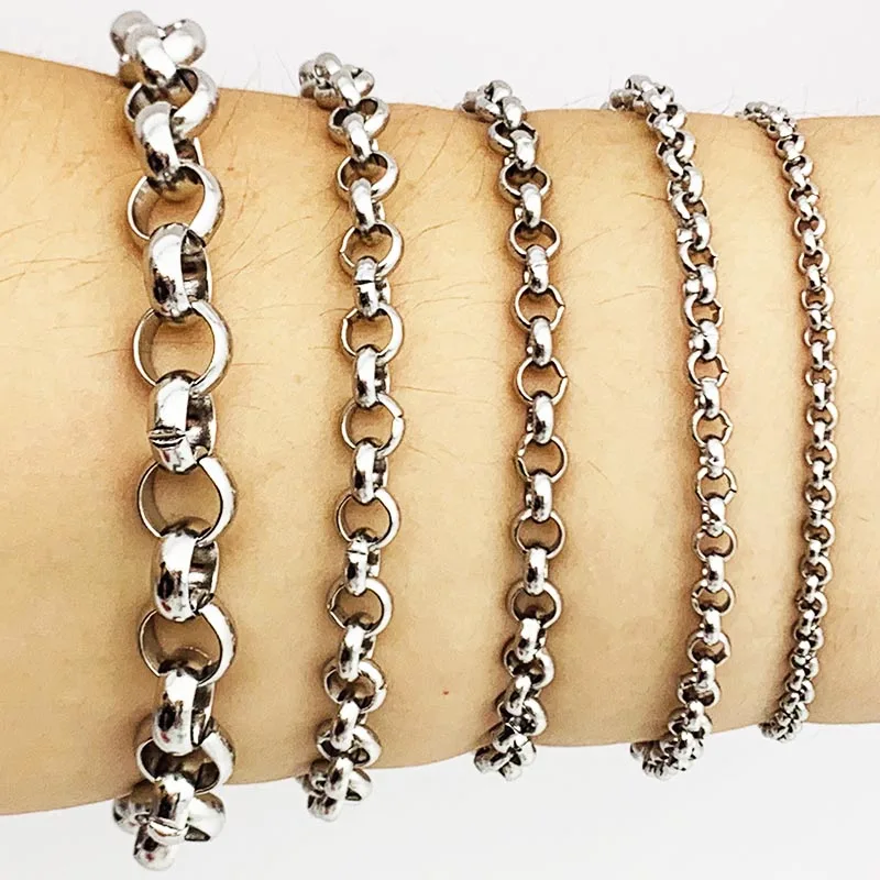 Браслет-цепочка из нержавеющей стали для мужчин и женщин | Украшения аксессуары