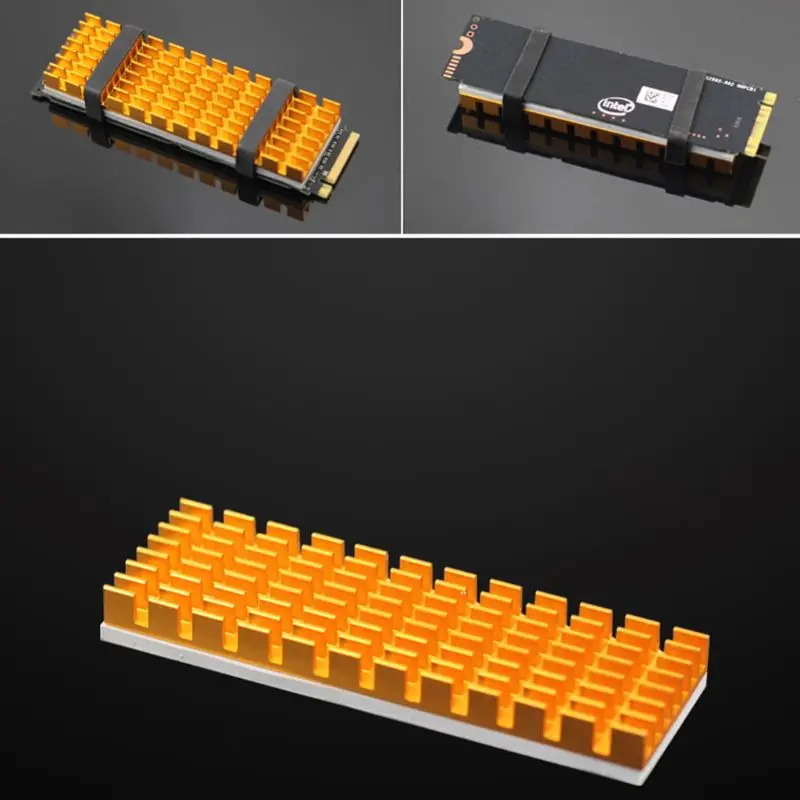 Heatsink Heat Dissipation Aluminum Radiator Cooling Sink Thermal Pads for M.2 Next Generation Form Factor 2280 PCI-E N | Компьютеры и