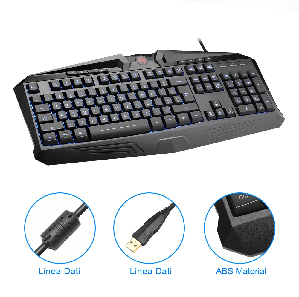 Redragon K503 игровая клавиатура RGB светодиодная подсветка с 12 выделенными