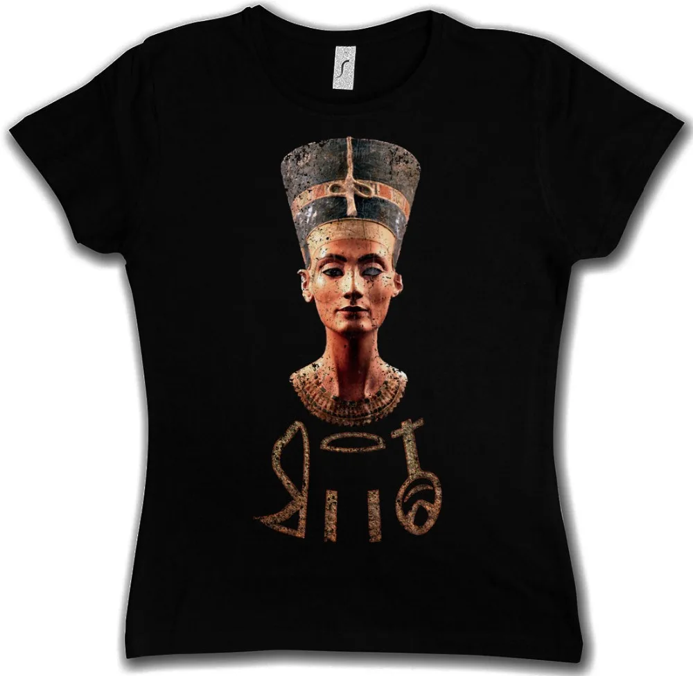 NEFERTITI винтажная рубашка для девочек Egytian Pharao Nofretete Echnaton Egypt Mummy|Футболки| |
