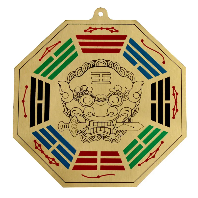 

Chinese Feng Shui Decorating Lion Bagua Mirror Taoist Talisman Energy FengShui Tai Chi Home Decoration Ornament