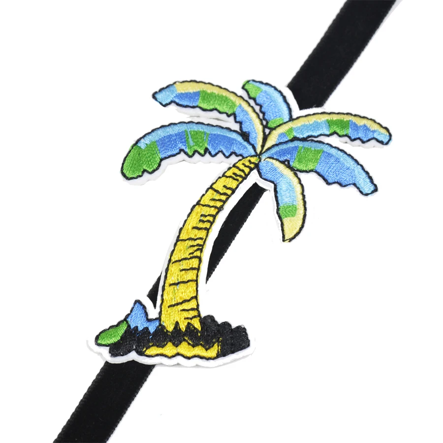 Asach Новые поступления Творческий Вышивка кокосовой пальмы шаблон Чокеры Цепочки