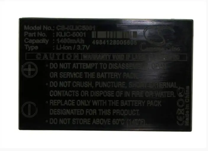 

Cameron Sino 1400mAh battery for KODAK EasyShare DX6490 DX7440 DX7440 Zoom DX7590 DX7590 Zoom DX7630 P712 P850 P880 Z730