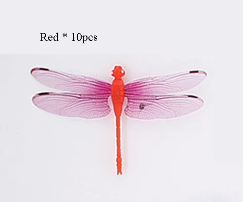 10 шт./компл. 3D Наклейка на стену Стрекоза для свадебного окна Садоводство Цветочные украшения домашний Декор 3D магнит наклейки на холодильник