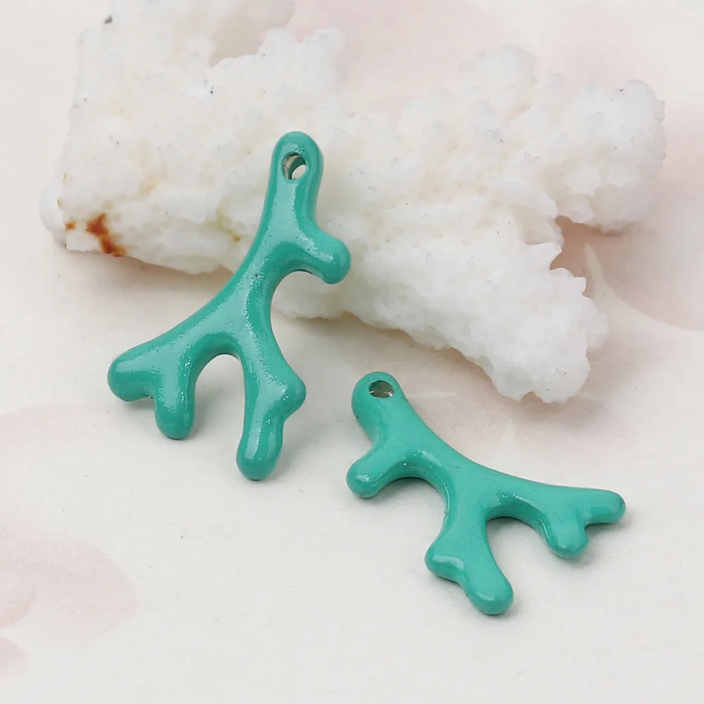DoreenBeads подвески из цинкового сплава серии Ocean коралловые красные зеленые цвета