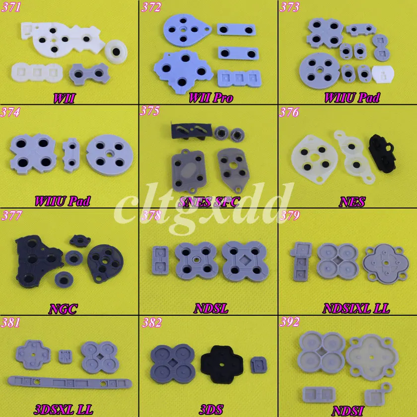 cltxdd Conductive Rubber Button D-Pad Pads Repair For WII Pro WIIU Pad FOR  GC DSL SNES NES For 3DS 3DSXL LL