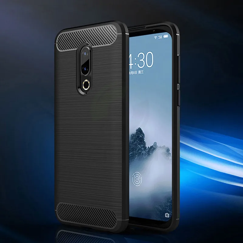 Чехол для meizu 16th/meizu 16 Ом чехол из углеродного волокна чехол-бампер из поликарбоната Силиконовый противоударный чехол для meizu 16th чехол Чехол Мягкий чехол