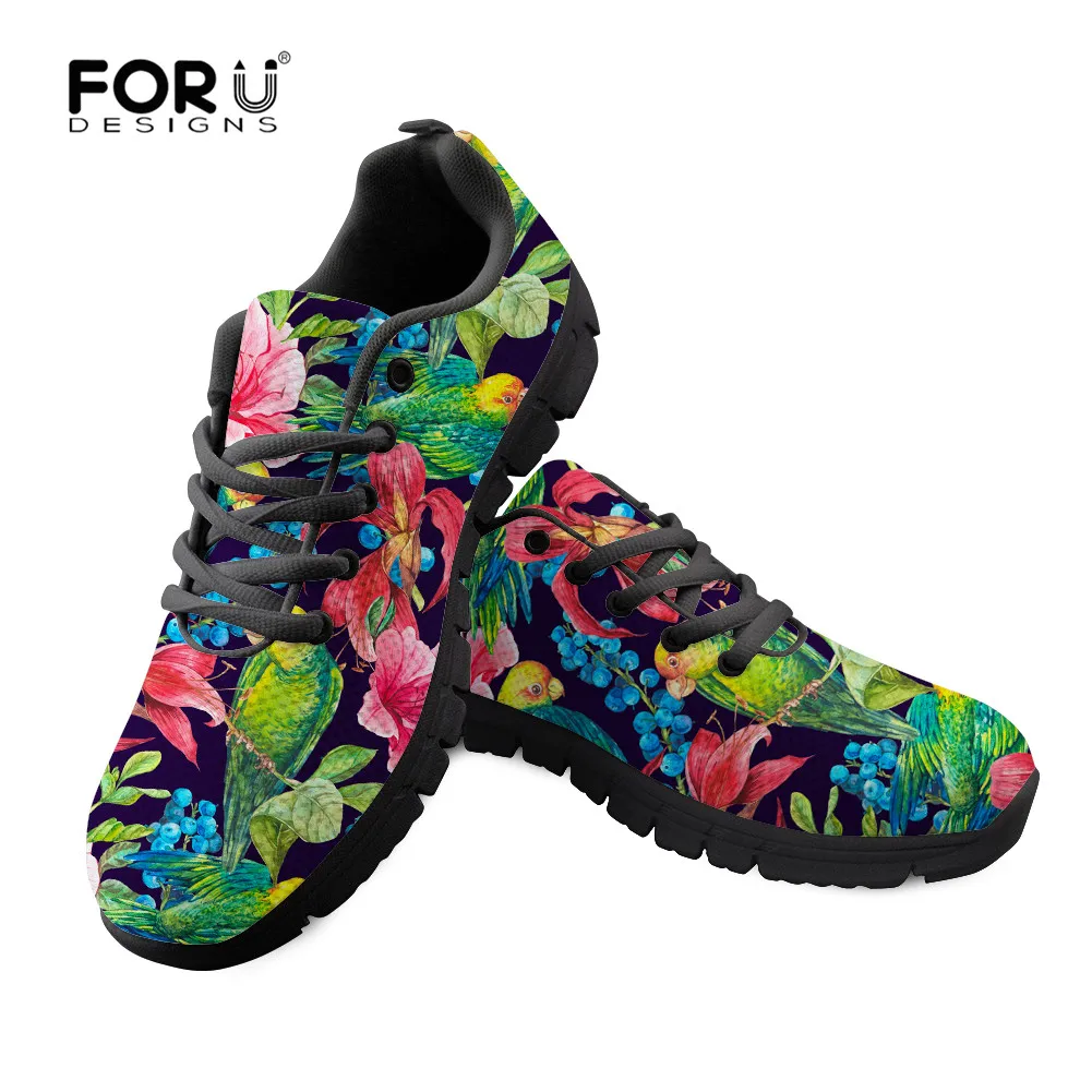 Кеды FORUDESIGNS женские кроссовки с цветочным принтом сетчатые дышащие Zapatos Mujer