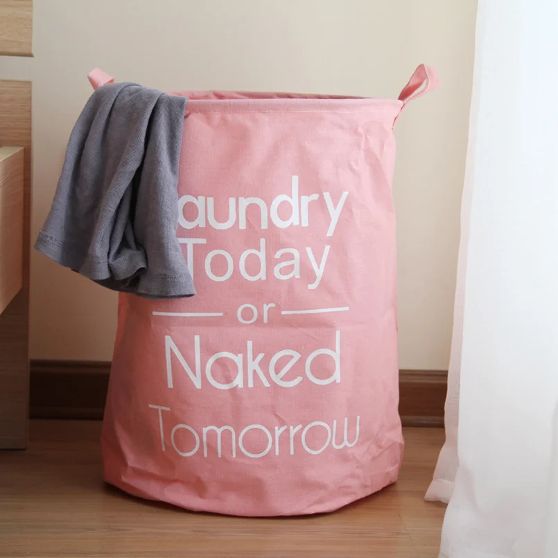 Современный дом круглый всякой всячины хранения из хлопко льняной ткани корзина