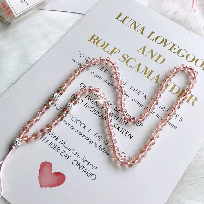 

Luxury Crystal Mobile Phone Straps Neck Lanyard Women Girl Bling Diamond Neck Strap for Keys ID Card Sports Phone Holder Grip