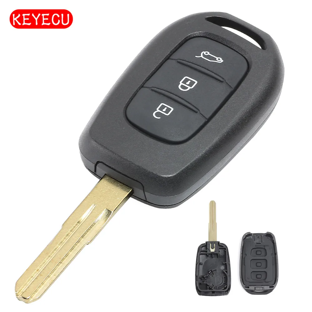 Чехол Keyecu для дистанционного ключа чехол с 3 кнопками Renault Duster VW Clio 4 Master Logan|Ключ от