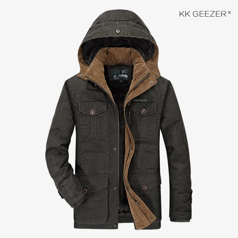 Мужские зимние куртки 5XL 6XL Военная Униформа парка верхняя одежда теплая Высокое