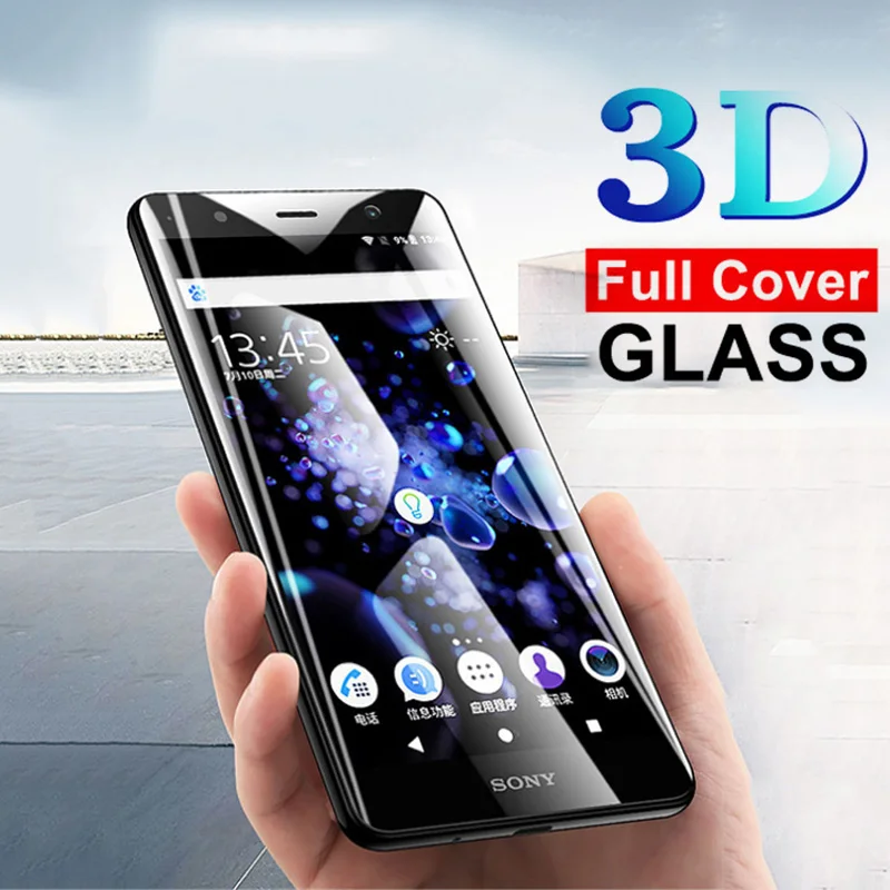 3D изогнутое закаленное стекло для Sony Xperia XA1 Защитная пленка экрана Ultra Plus XA