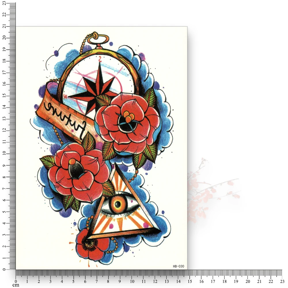 Переводятся с помощью воды поддельные татуировка непромокаемая Временная