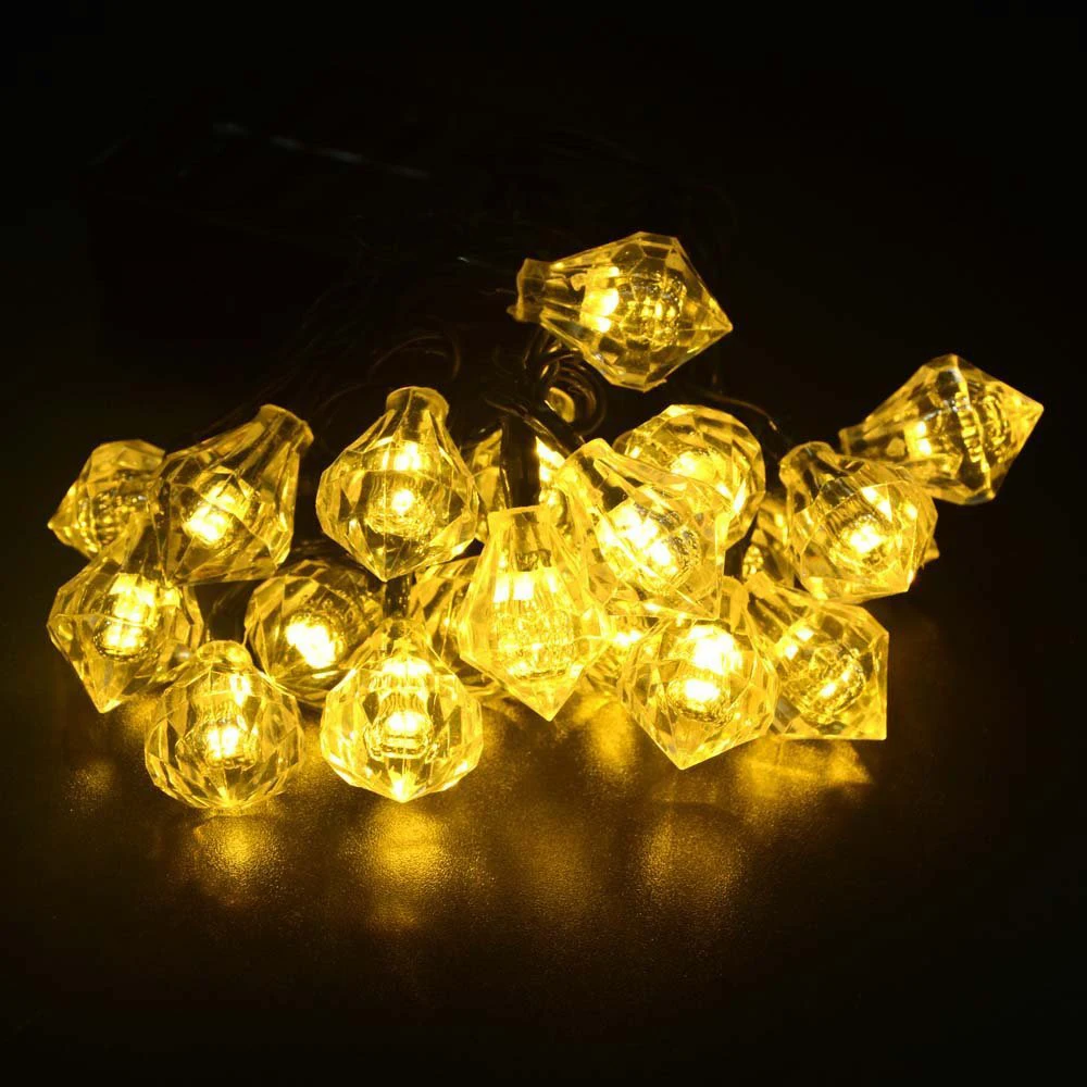 Новинка 2017 Солнечная Алмазная струнная лампа 20 светодиодов домашний двор