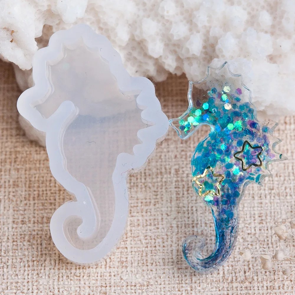 

DoreenBeads Seahorse Shape Silicone Mold For Jewelry Making Resin Mold Casting Mould DIY 39mm(1 4/8") x 23mm( 7/8") 1 Piece