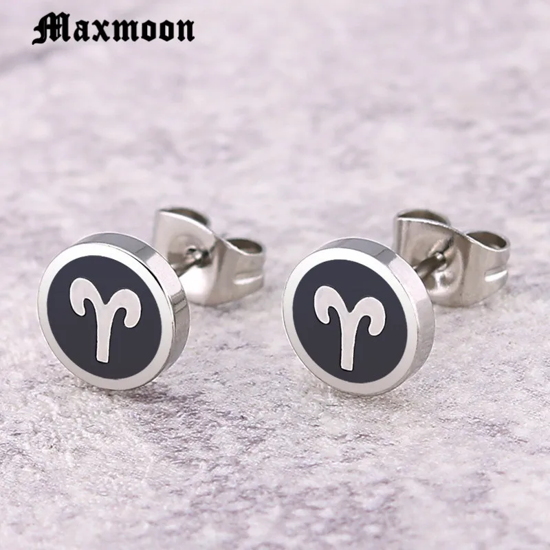 Винтажные серьги-гвоздики Maxmoon из нержавеющей стали в стиле унисекс | Украшения и