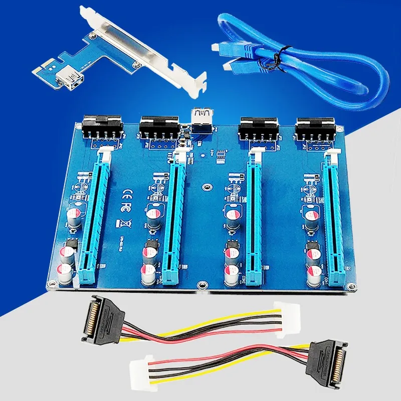 Новая PCI Express PCIe от 1 до 4 express 16X слоты переходная карта E 1X к внешнему слотовому
