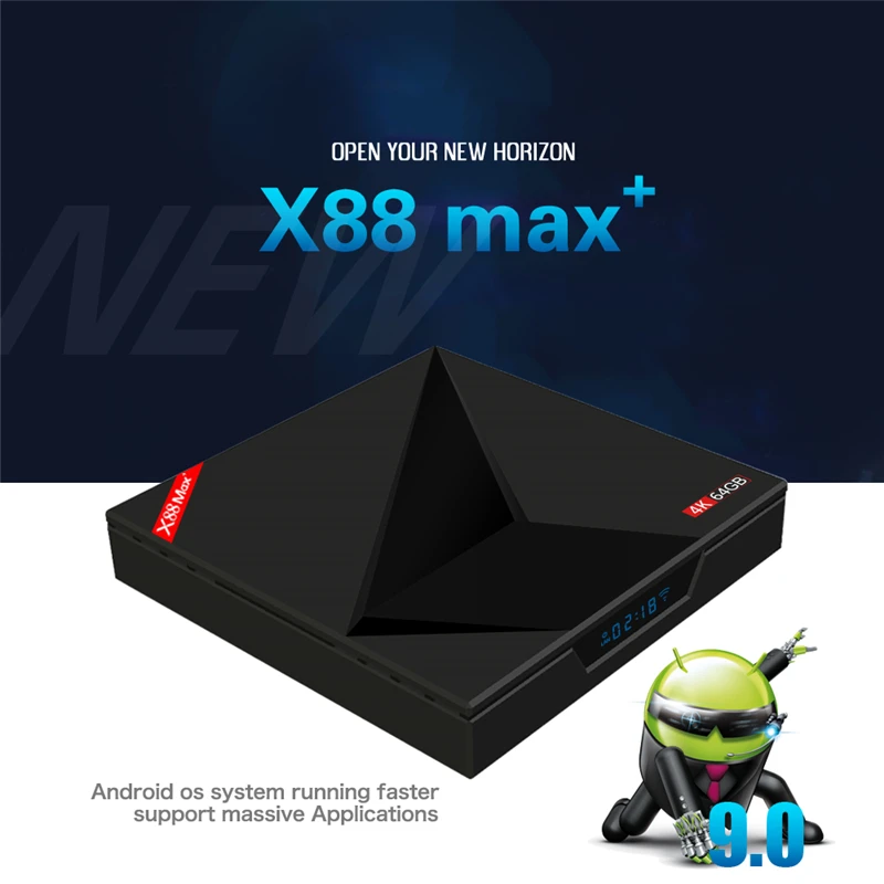 Haayot X88 MAX + 4 GB 64 Android 9 0 ТВ коробка RK3328 ядра USB3.0 Smart K Декодер каналов кабельного