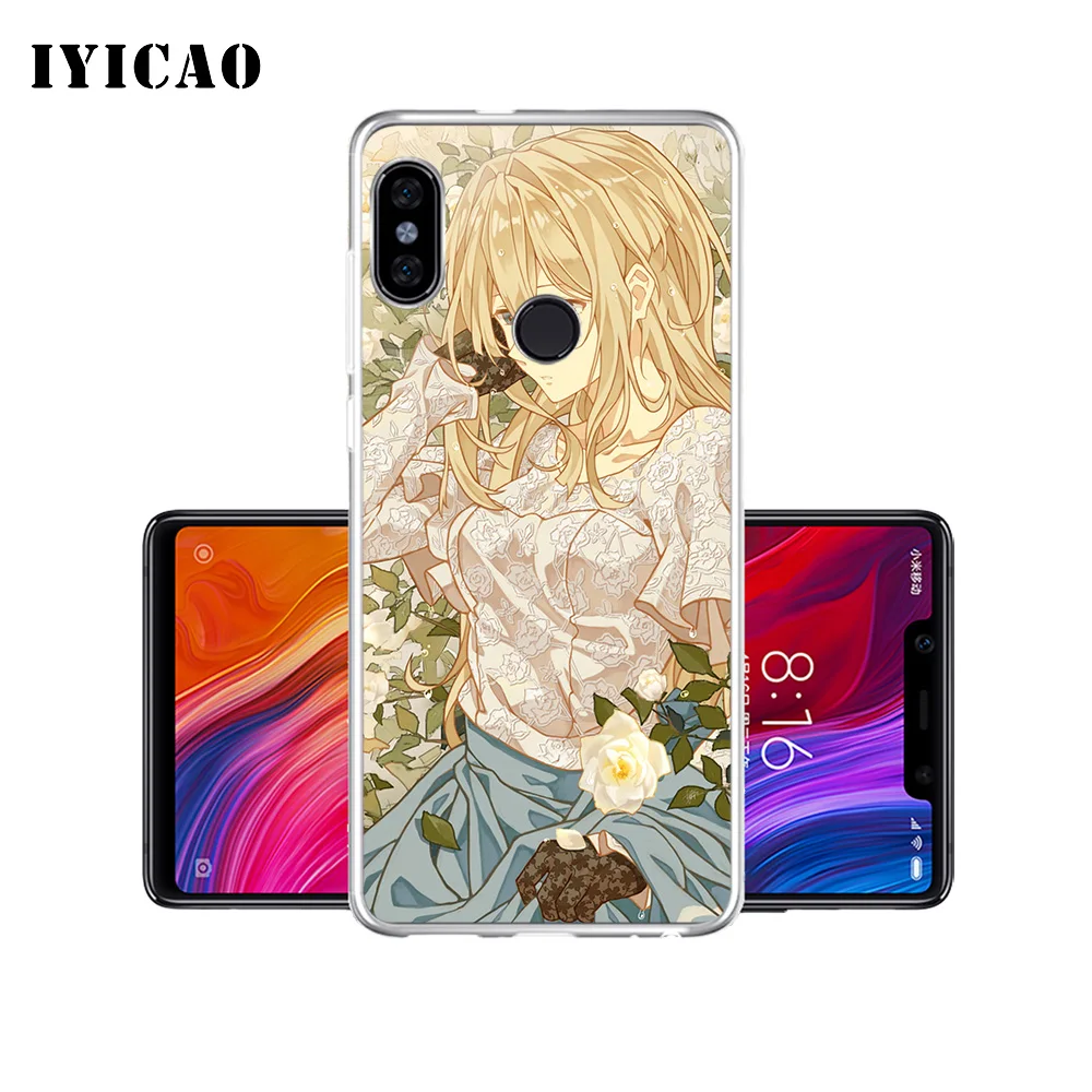 IYICAO Violet Evergarden Soft Silicone Phone Case for Xiaomi Mi 9 8 SE 6 A1 A2 Lite F1 MIX2S MIX3 TPU Cover | Мобильные телефоны и