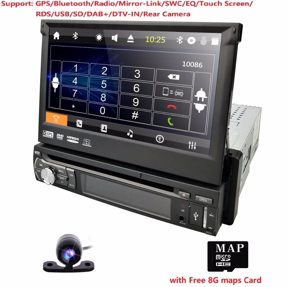 1din 7''radio dvd плеер автомобиля gps навигационная лента рекордер авто радио