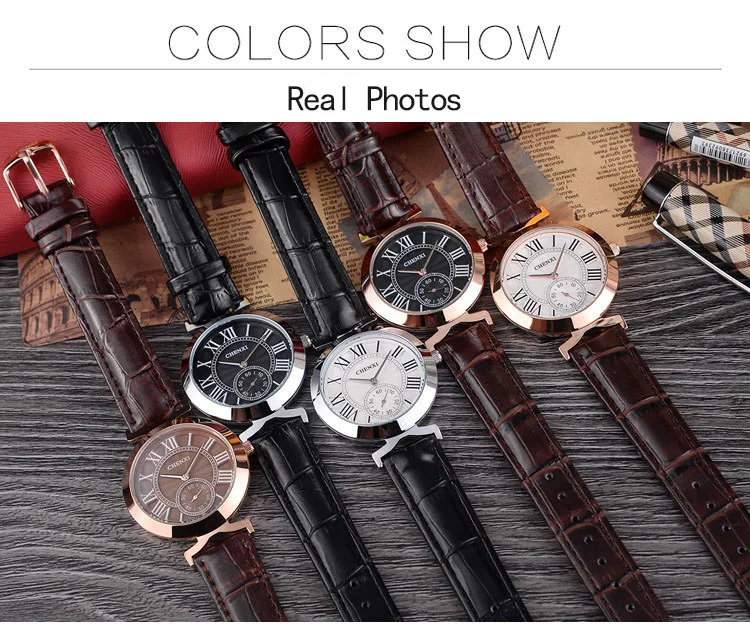 Модные повседневные женские часы с золотыми римскими цифрами водонепроницаемые